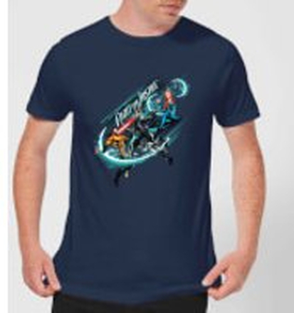 Aquaman Fight for Justice Men's T-Shirt - Navy - L