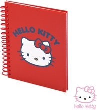 Rood Hello Kitty opschrijfboekje/notitieblokje/schriftje 80 vellen 12 x 14 cm
