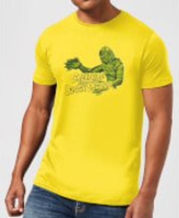 Universal Monsters Creature From The Black Lagoon Retro Crest Men's T-Shirt - Yellow - XL