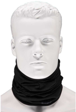 Zwarte thermo fleece windvanger sjaal/shawl voor volwassenen