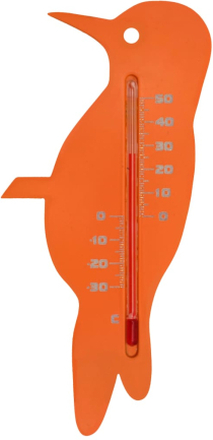 Nature Utendørs veggtermometer finkefugl oransje