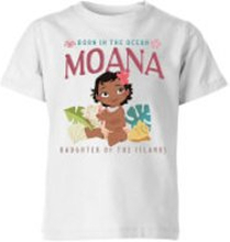 Moana Born In The Ocean Kids' T-Shirt - White - 3-4 Years