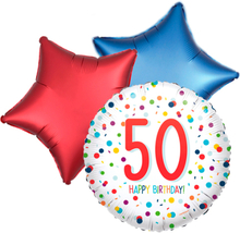 ballontoefje confetti 50ste verjaardag
