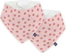 Alvi ® Triangle tørklæde 2-pack krøllede prikker pink
