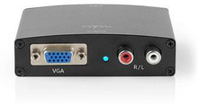 Nedis HDMI - Omvandlare | HDMI- ingång | VGA Female / 2x RCA Hona | Envägs | 1280x768 | 1.65 Gbps | Aluminium | Antracit