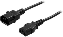DELTACO Power Cord | Extension cord | IEC C14 - IEC C13 | 5m | Black