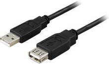 Kbl USB 2.0 förlängningskabel Typ A hane - Typ A hona, 1m, svart