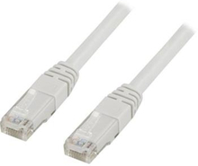 DELTACO Network Cable | Cat 6 | U/UTP | Low smoke/halogen free | Patch round (standard) | White | 0.