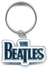 The Beatles: Keychain/Drop T Logo (Black) (Enamel In-fill)