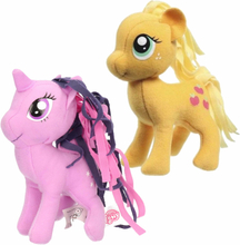 Set van 2x Pluche My Little Pony speelgoed knuffels Applejack en Sparkle 13 cm