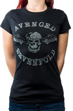 Avenged Sevenfold: Ladies T-Shirt/Death Bat (Diamante) (XX-Large)