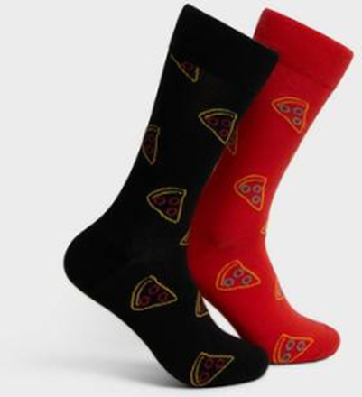 Happy Socks 2-Pack Strumpor Pizza Socks Gift Set Multi