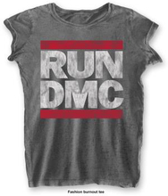 Run DMC: Ladies T-Shirt/DMC Logo (Burnout) (Small)