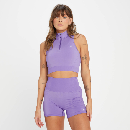 Damska bezszwowa koszulka bez rękawów z kolekcji Tempo Tonal MP – Electric Lilac - XS