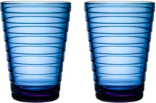 Iittala - Aino Aalto glass 33 cl 2 stk ultramarinblå