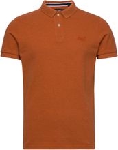 Classic Pique Polo Polos Short-sleeved Oransje Superdry*Betinget Tilbud