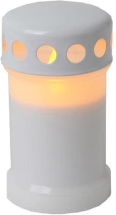 Gravljus Vit LED med flimrande låga. 2-Pack.
