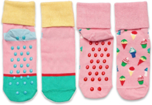 2-Pack Kids Ice Cream Anti-Slip Socks Strømper Non-slip Multi/patterned Happy Socks