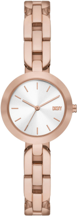 DKNY NY6628 Horloge City Link staal rosekleurig-wit 26 mm