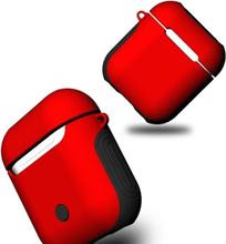TPU Silikon Kopfhörer Hülle Schutzhülle für Airpods Stoßfest Wasserdichte Schutzfolie für Apple AirPods AirPod Zubehör Mattierte Oberfläche (Rot)