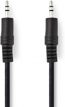 Stereo Audio kabel | 3.5 mm Hanstik | 3.5 mm Hanstik | Nikkelplateret | 5.00 m | Runde | Sort | Box