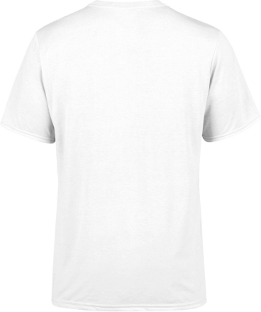 Jurassic Park Red Logo Embroidered Men's T-Shirt - White - XXL
