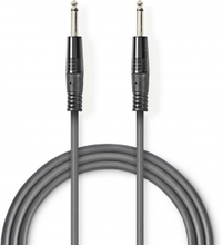 Mono Audio kabel | 6.35 mm Hanstik | 6.35 mm Hanstik | Nikkelplateret | 10.0 m | Runde | PVC