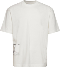 "Nigel Boxy Peak Print Ss Tops T-Kortærmet Skjorte White Gabba"