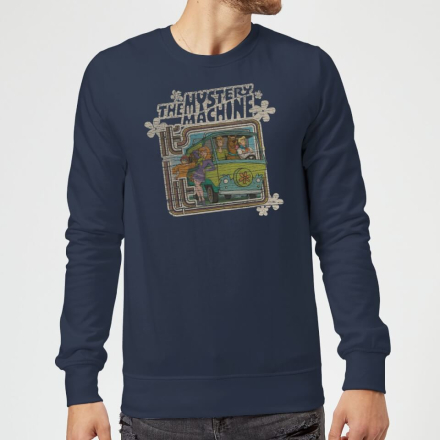 Scooby Doo Mystery Machine Psychedelic Sweatshirt - Navy - M