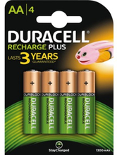 Duracell Batteri Genopladelig Plus Aa 1300 Mah 4 Stk.