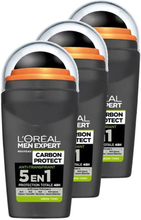 L'Oréal Paris Men Expert Roll-On Deo 3-pk Carbon Protect Intense Ice Deodorant For Men