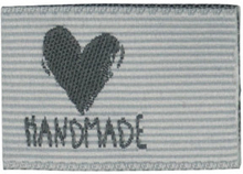 Label Handmade Vit med Gr - 1 st