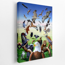 Premium Canvastavla - Birds Of Prey (Djur)