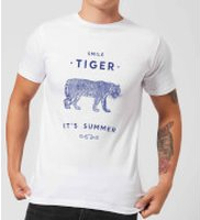 Florent Bodart Smile Tiger Men's T-Shirt - White - 5XL - White