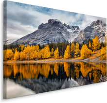 Schilderij - Herfst in de bergen , Wanddecoratie , Premium print