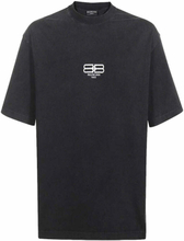 Balciaga bb logo t-skjorte vasket svart