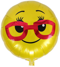 Folieballong Emoji Red Glasses