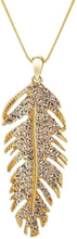 Golden Leaf Rhinestone Halsband