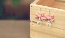 Cute Pink Bow Örhängen