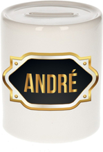 Andre naam / voornaam kado spaarpot met embleem