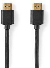 Nedis High Speed --HDMI - kabel med Ethernet | HDMI- Kontakt | HDMI- Kontakt | 1080p@60Hz | 10.2 Gbps | 2.00 m | Rund | PVC | Svart | Tag