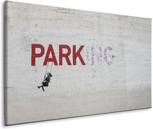 Premium Canvastavla - Parking - Banksy (Gatukonst, Street art)