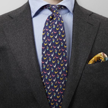 Eton Marinblå slips med sälmönster
