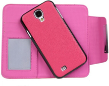 Hög kvalitet Samsung Galaxy S4 magnet Plånbok fodral rosa