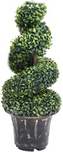 vidaXL Konstväxt buxbomar spiral med kruka 89 cm grön