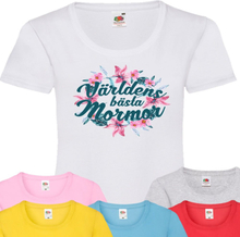 Mormor t-shirt - flera färger - Blom
