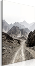 Billede - Trail Through the Mountains Lodret - 80 x 120 cm