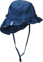 Cap W/Neck - Solid Colour Accessories Headwear Blue Melton