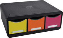 Exacompta Skrivbordsfack set Toolbox Maxi med 3 lådor Harlequin