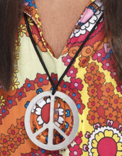 Silverfärgat Hippie Peace Kostymsmycke